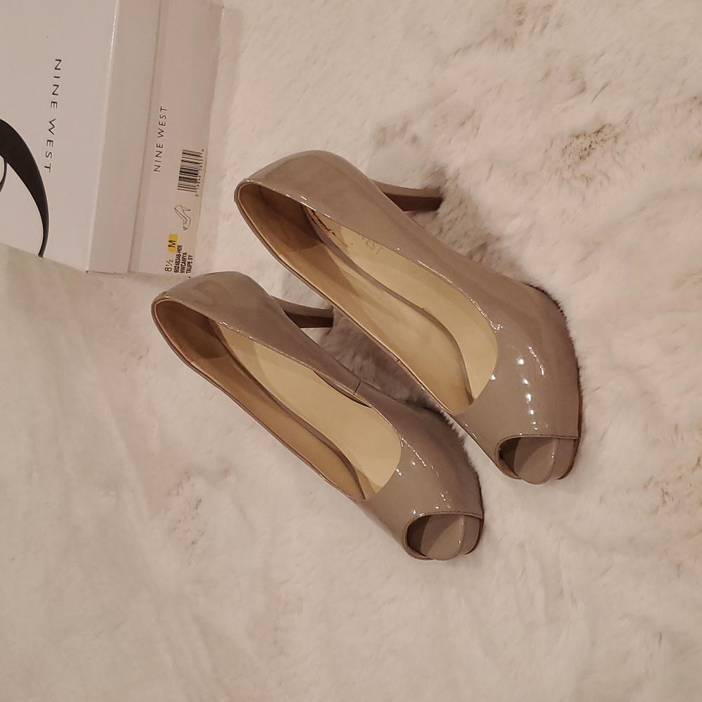 Nine West Camya Platform Pumps, Taupe, 8.5